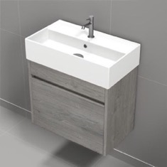 Small Floating Bathroom Vanity, Modern, 24 inch